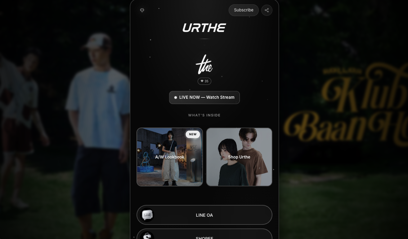 URTHE Desktop Website